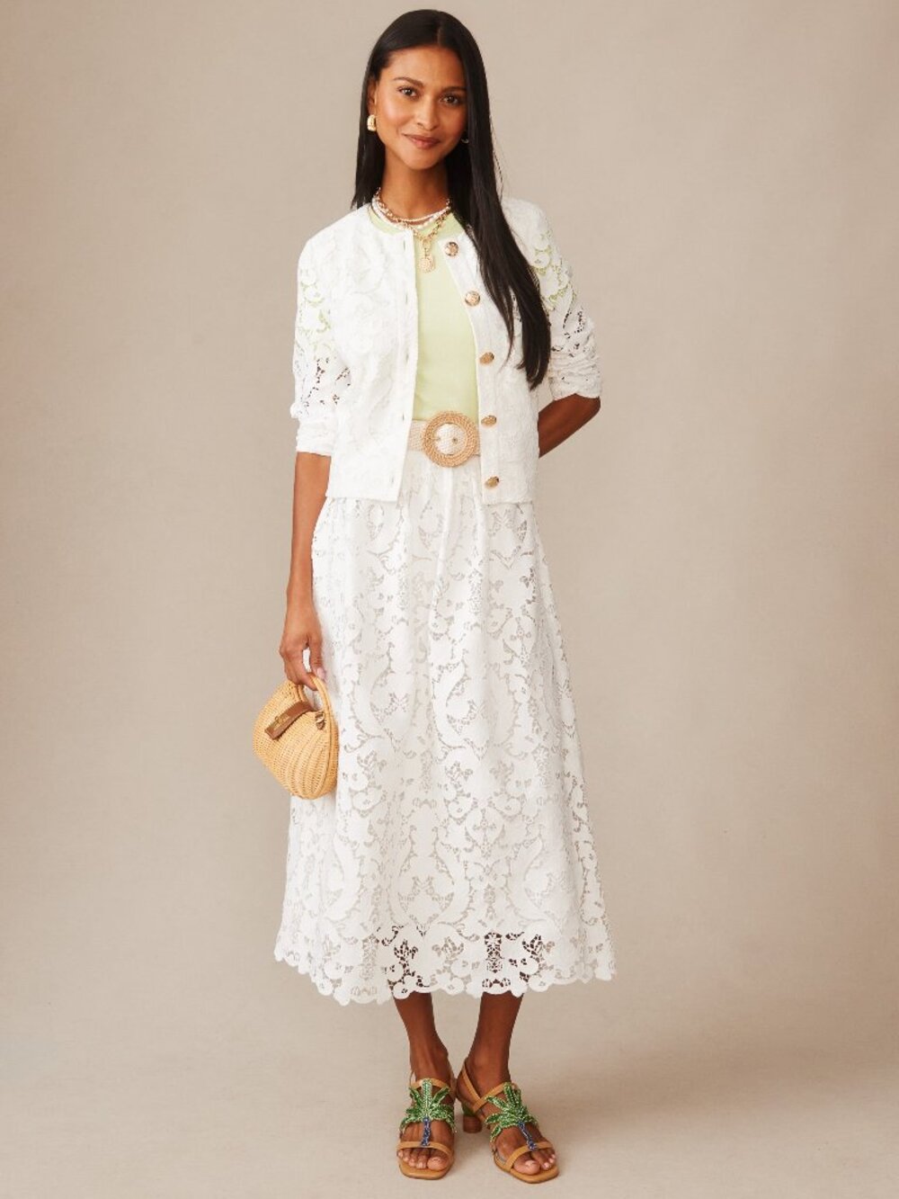 J McLaughlin Coco Lace Jacket - Off White NEW